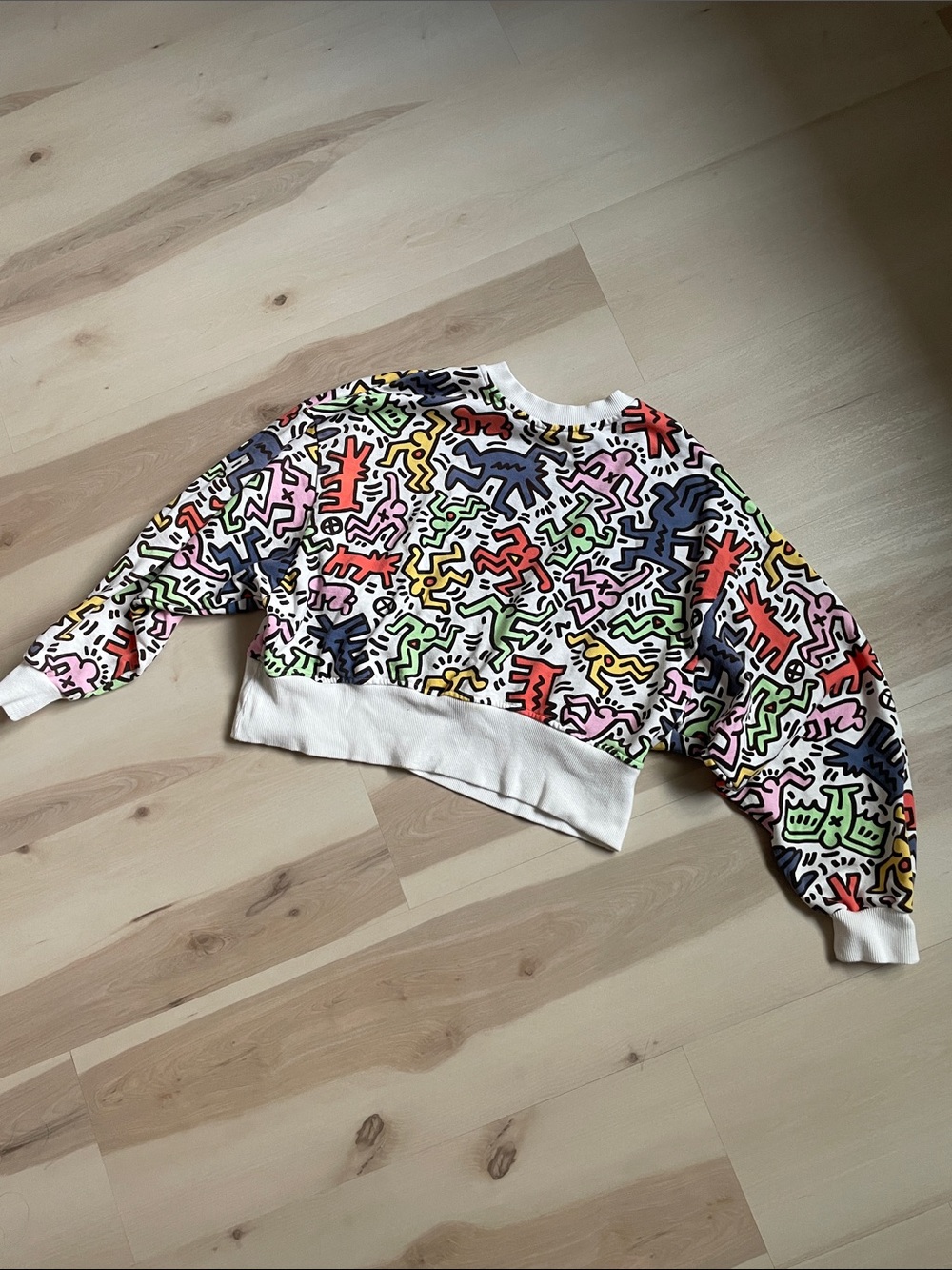 Keith Haring cropped sweatshirt